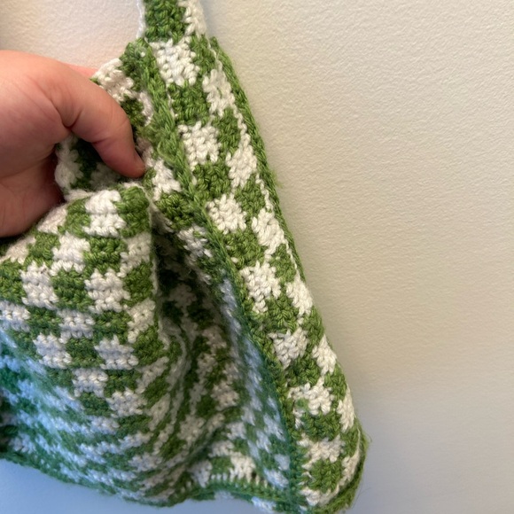 Checkered crochet bag - Picture 2 of 3